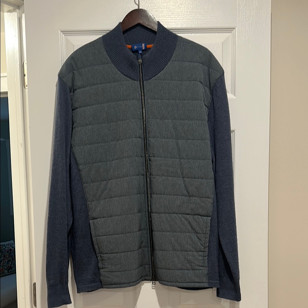 Men's Stitch Blue-ish Full Zip Sweater Jacket, Like New